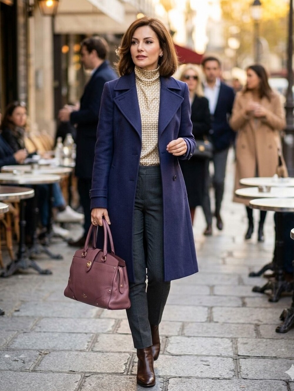 Coach Pebbled Leather Satchel in Plum